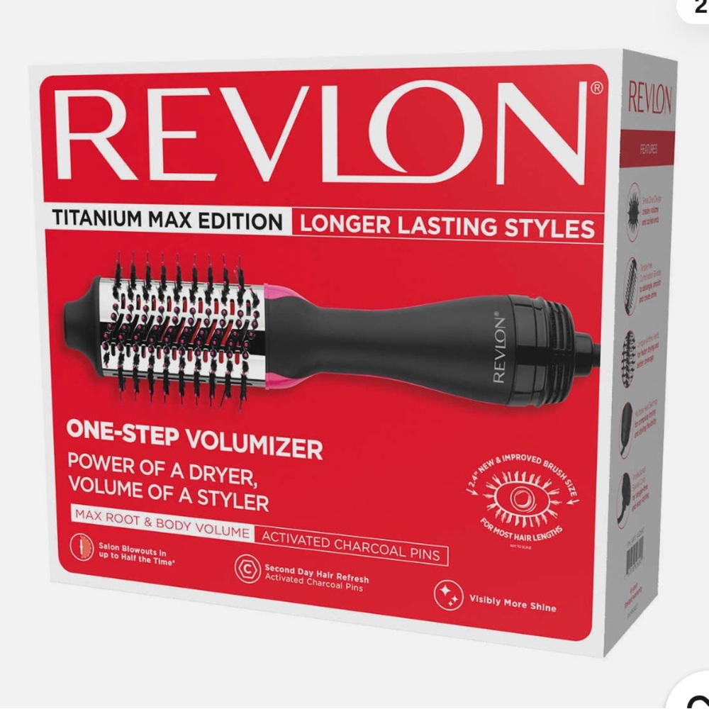 NIB Revlon Titanium Max Volumizer - Black and Pink